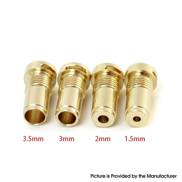 SXK Replacement Airflow Inserts for Bridg'D MTL / DL RBA Vape Kit - Gold, 12 x 6mm, 1.5mm + 2mm + 3mm + 3.5mm (4 PCS)