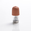 Authentic QUIZZ E-cigar Pod System Vape Kit Replacement Cartridge w/ 1.8ohm Cotton Coil - Brown + Transparent, 1.2ml (5 PCS)