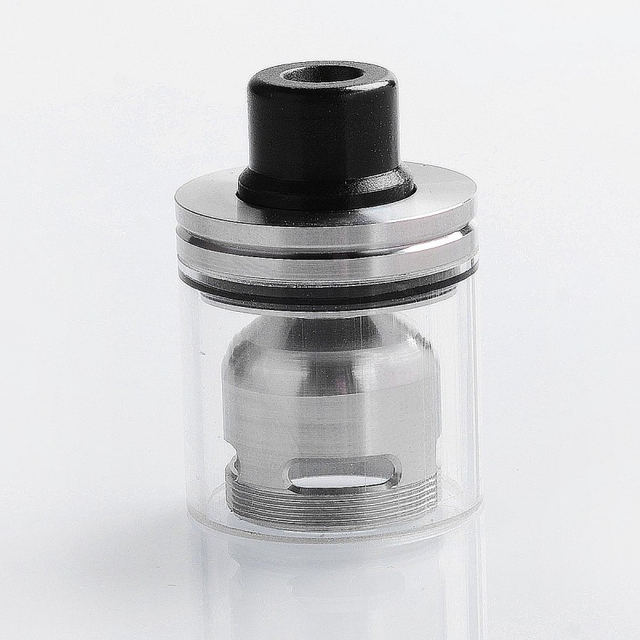 Coppervape Skyline Drop Kit w/ Drip Tip + Tank for Skyline Style RTA - Black + Silver + Transparent, 316 Stainless Steel + PC