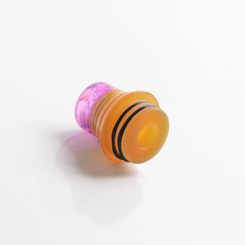 ULPS 2-in-1 Replacement 810 Drip Tip for SMOK TFV8 / TFV12 Tank / Kennedy / Battle / Reload RDA - Pink + Brown, Resin, 17.5mm