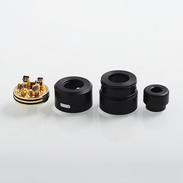 Authentic Civanpor Atena RDA Rebuildable Dripping Vape Atomizer w/ BF Pin - Black, POM + 316 Stainless Steel, 24mm Diameter