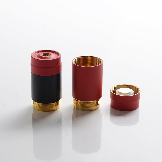 El Thunder MTLite Style Vape Mechanical Mod - Red + Black, Brass, 1 x 18350 / 18650
