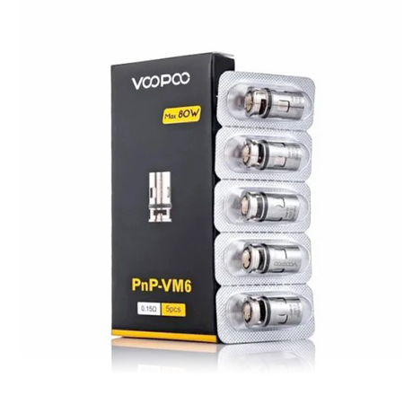 Authentic voopoo replacement pnpvm6 dl mesh coil heads for voopoo drag x vw mod pod vape kit 015ohm 6080w 5 pcs