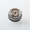 Baya Style 4.2ml RTA Rebuildable Tank Atomizer with Side-Air Chamber, 22mm Diameter, Includes 4pcs Air Pins (1.0mm, 1.5mm, 2.0mm, 2.5mm), Silver/Black