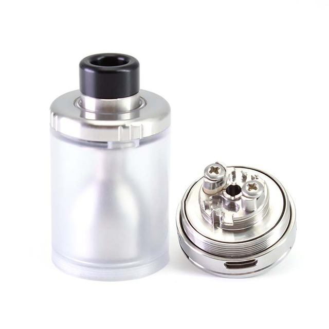 SXK CloudOneX Cloud One X Style RTA Rebuildable Tank Atomizer - Silver, 3.3ml, 6pc Air Pin , 22mm