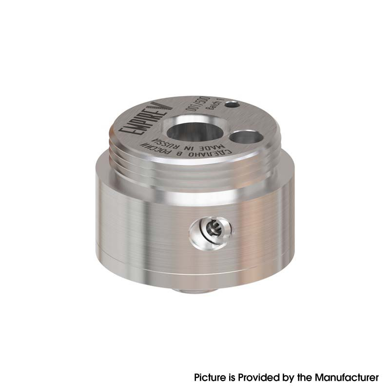 SXK Empire V Style RTA - Black/Silver, 3.5ml & 7 Airflow Pins (0.8-2.0mm), 23mm