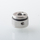 Replacement Build Deck for Empire V Style RTA – Knurled Surface, Silver Stainless Steel