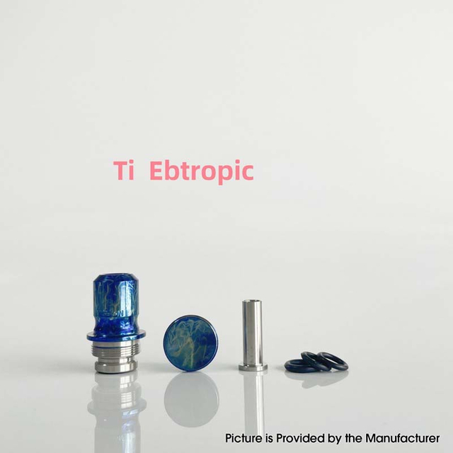  Rekavape Mission XV KB2 Arc Style Integrated Drip Tip & Fire Button Set, Compatible with dotMod dotAIO V2 Pod, Titanium + SS