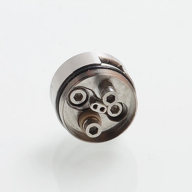 Dvarw Style MTL RTA Atomizer - 316 Stainless Steel, 2ml Capacity, 16mm Diameter, Silver