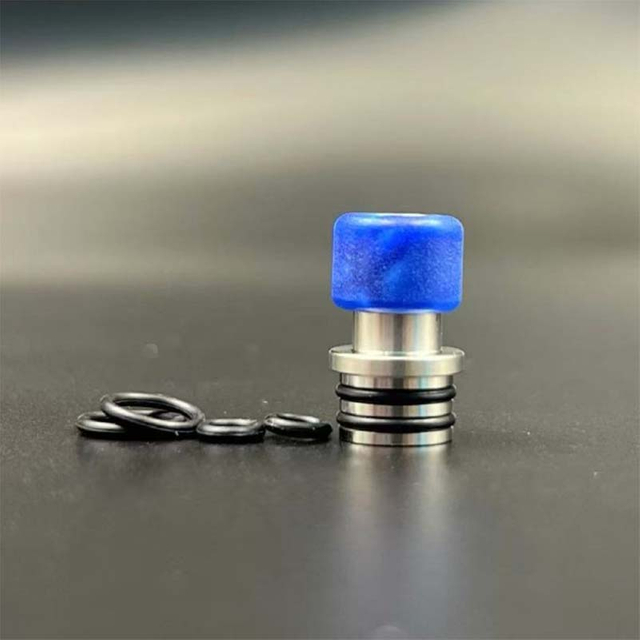 D-Tip Bros Style 510 Drip Tip –Stainless Steel Base + Resin Mouthpiece for RTA RDA Atomizers