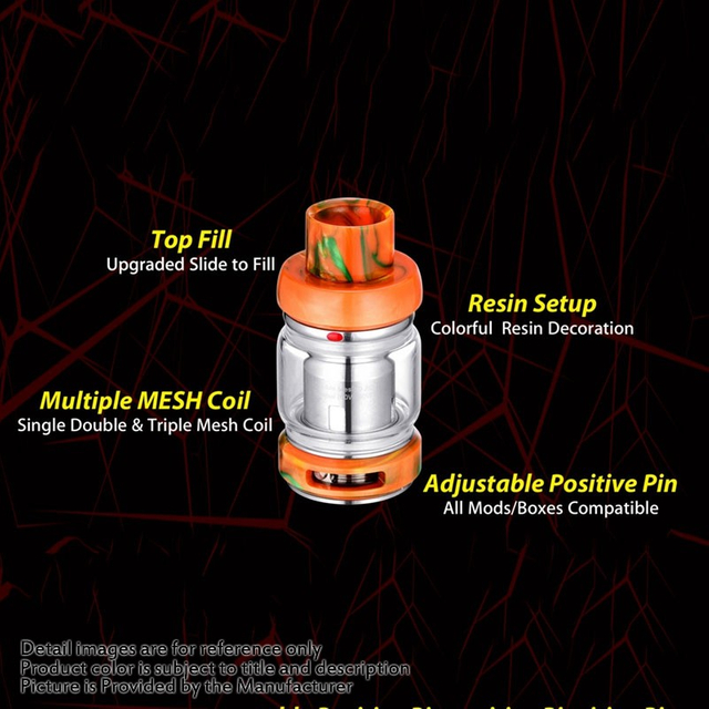 Authentic Freemax Mesh Pro Sub-Ohm Tank Clearomizer, SS + Glass, 5 / 6ml, 25mm Diameter