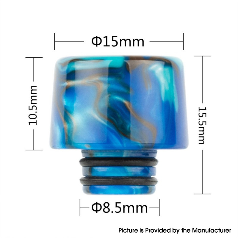 Authentic Reewape AS266 510 Replacement Drip Tip for RDA / RTA / RDTA / Sub-Ohm Tank Vape Atomizer - Blue, Resin, 15.5mm