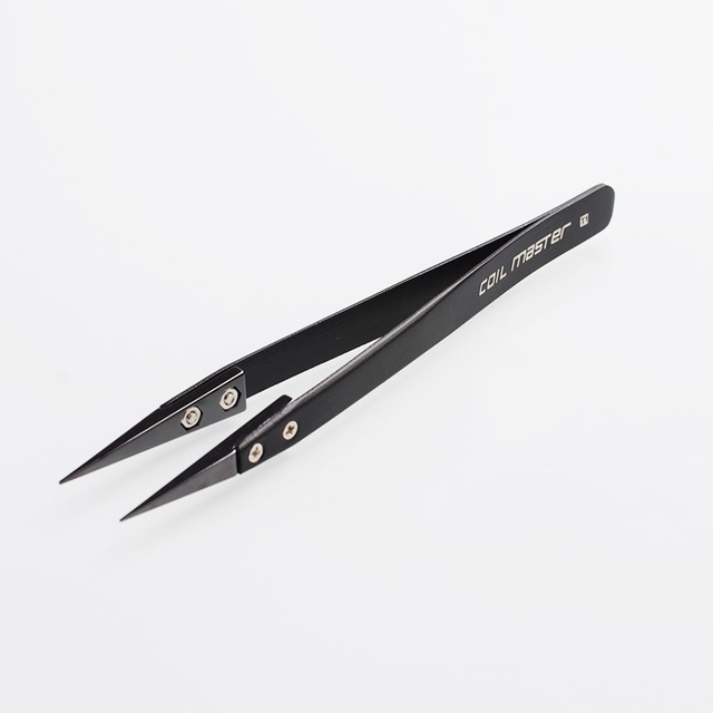 Authentic Coil Master Stainless Steel + Ceramic Straight Tip Tweezers for E-Cigarettes / RDA / RTA / RDTA Vape Atomizer 