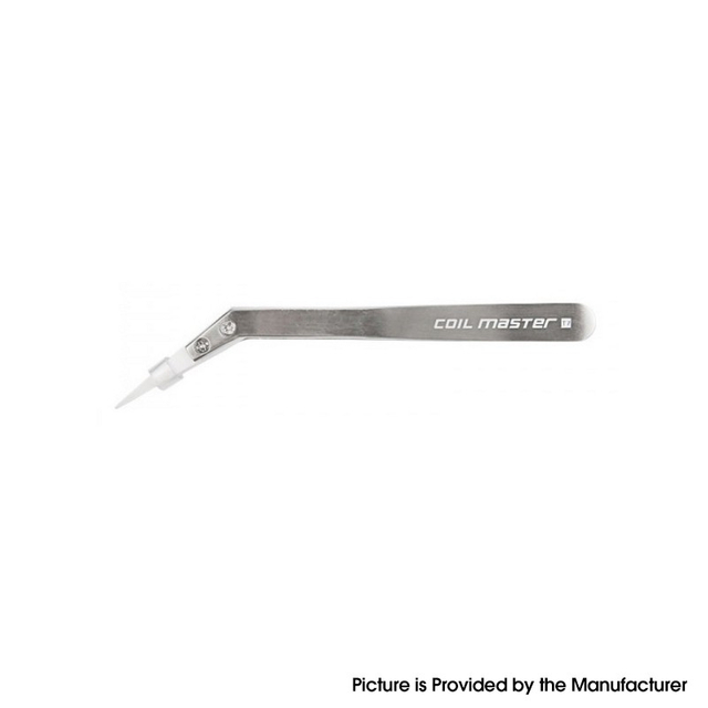Authentic Coil Master Stainless Steel + Bent Ceramic Tip Tweezers for E-Cigarettes / RDA / RTA / RDTA Vape Atomizer - Silver