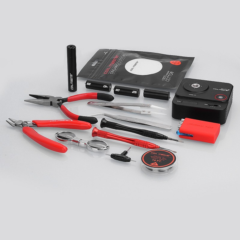 Authentic Coil Master DIY Kit V3 w/ 521 Mini V2 Resistance Tester - Pliers + Scissors + Screwdrivers + Tweezers + Coiling Kit
