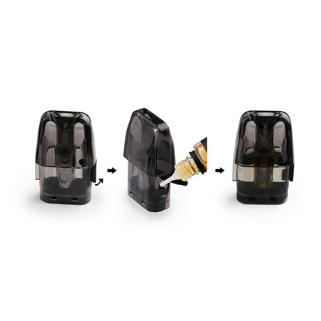 Authentic Demon Killer Fod Pod System Vape Kit Replacement Pod Cartridge w/ 1.0ohm Coil - Black, 2ml (3 PCS)