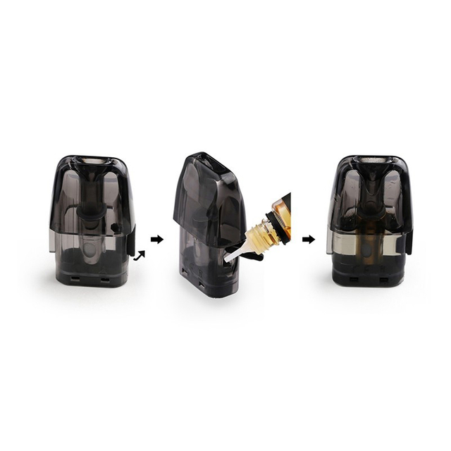 Authentic Demon Killer Fod Pod System Vape Kit Replacement Pod Cartridge w/ 1.0ohm Coil - Black, 2ml (3 PCS)