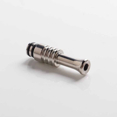 Replacement Short 510 Drip Tip for RDA / RTA / RDTA / Sub-Ohm Tank Vape Atomizer - Silver, Stainless Steel, 40mm