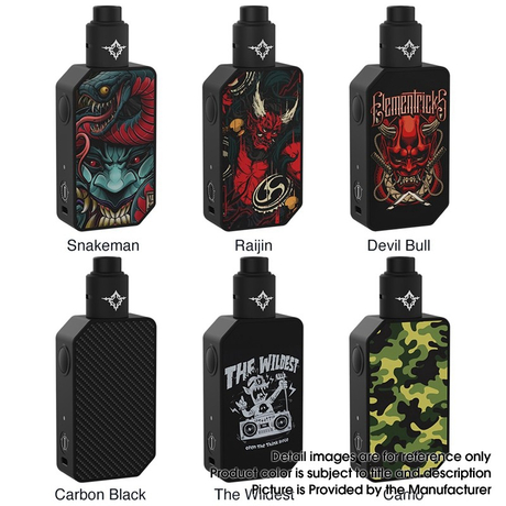 Authentic Rincoe Manto Beast 228W VV Box Mod + Metis RDA Atomizer Vape Kit, 2 x 18650