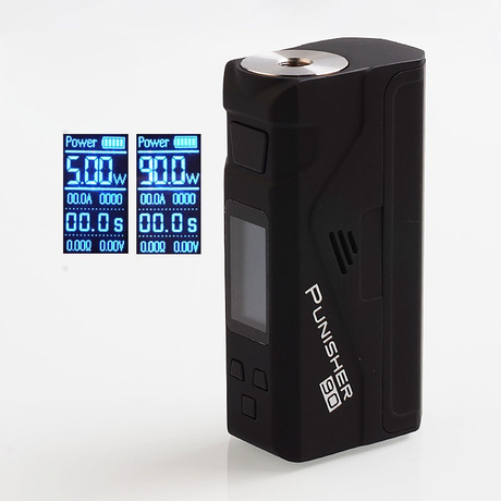 Authentic Dovpo Punisher 90W TC VW Variable Wattage Box Mod - Black, 5~90W, 1 x 18650 / 20700 / 21700