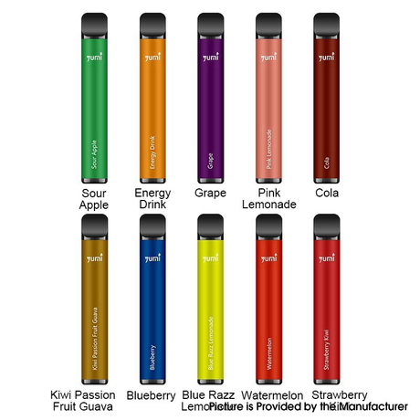 Authentic YUMI Bar 900 Puffs Disposable Kit 450mAh 2ml 20mg 