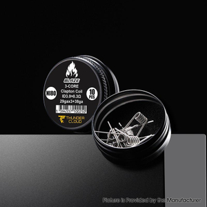 Authentic Thunder Cloud Blaze Ni80 Предварительно построенная 3-ядерная катушка Clapton-0,3 Ом, 29ga x 3 + 38ga (10 шт.