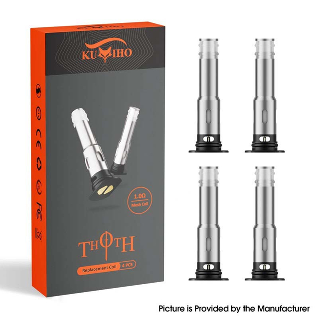 Thoth T / G / C / Sポッドのための本物のKumiho Thothの交換コイル -  4 PCS