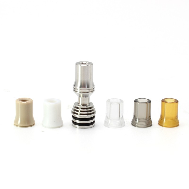 SXK Four One Five 415 Tombo Giri Baby 510 Drip Tip Kit 1x 510 Base + 6 x Mouthpiece SS + Peek + PET + Ultem + PC