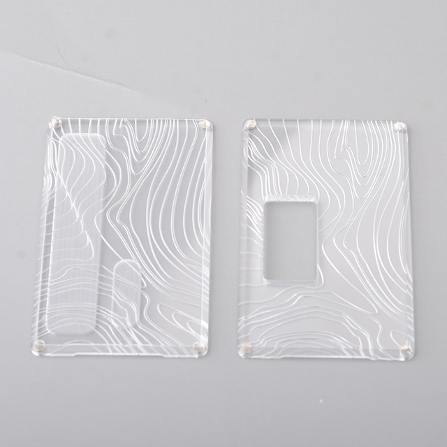 Force Field Replacement Square Button Front + Back Cover Panel Plate for DNA 60W / 70W BB Box Mod Strip Pattern PMMA