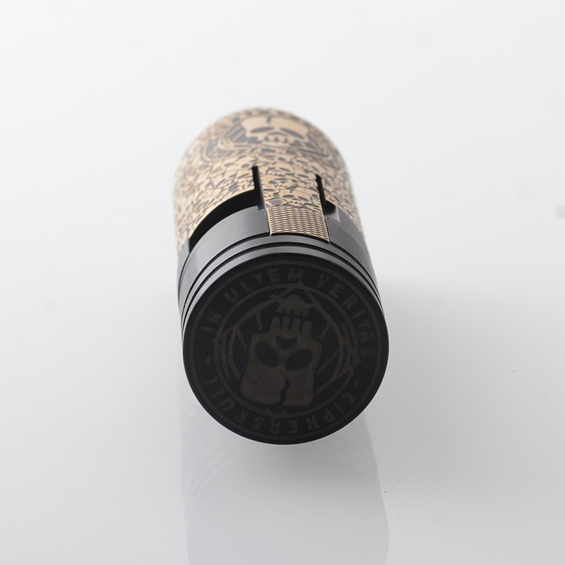 MK2 Special Cipher Style Mechanical Mod - Black Gold, Brass, 1 x 18650,  Skull Limited Edition & Reviews - shareAvape