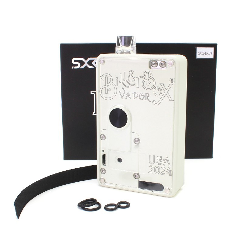 SXK BB 60WオールインワンVWボックスMod VapeキットW/ USBポート - ホワイト、1〜60W、1 x 18650、Evolv DNA 60、2024Logo