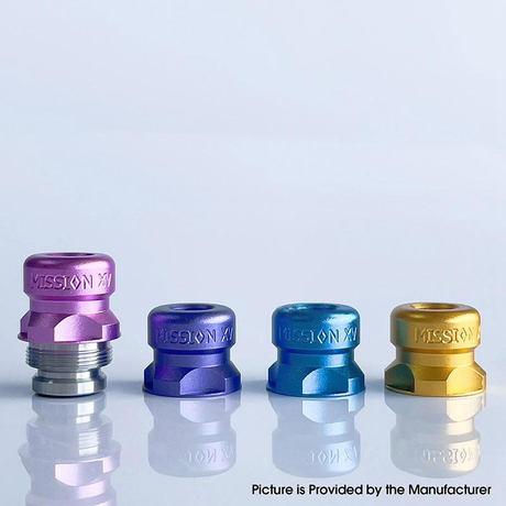 Mission Tips V2 Mini Nuke Style Drip Tip Set for dotMod dotAIO V1 / V2 Pod - Purple + Pink + Gold + Blue, SS + Aluminum