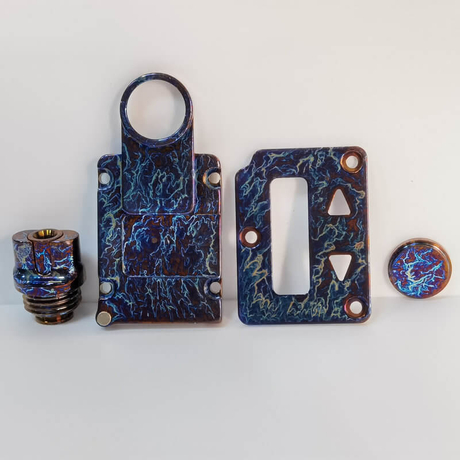 Authentic MK MODS Toxic Titanium Inner Set for BB / Billet - Dark Blue, Round Button/Square Button