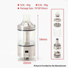 SXK Hussar Gobby RTA Rebuildable Tank Vape Atomizer - Silver, 4.5ml, 22mm Diameter