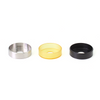 SXK Monarquía P22 RDA Anillo decorativo de reemplazo - Negro + marrón + plata, POM + PEI + 316SS (3 PC)