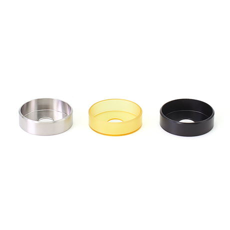 SXK Monarchy P22 RDA Replacement Decorative Ring - Black + Brown + Silver, POM + PEI + 316SS (3 PCS)