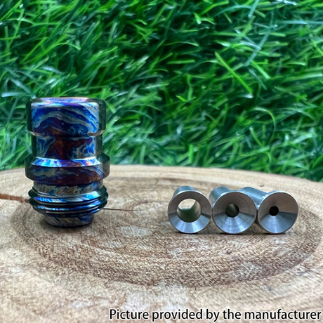 Mission Never Normal Titanium Drip Tip for BB / Billet / Boro AIO Box Mod -Air Insert 1.5mm / 2mm / 3.5mm