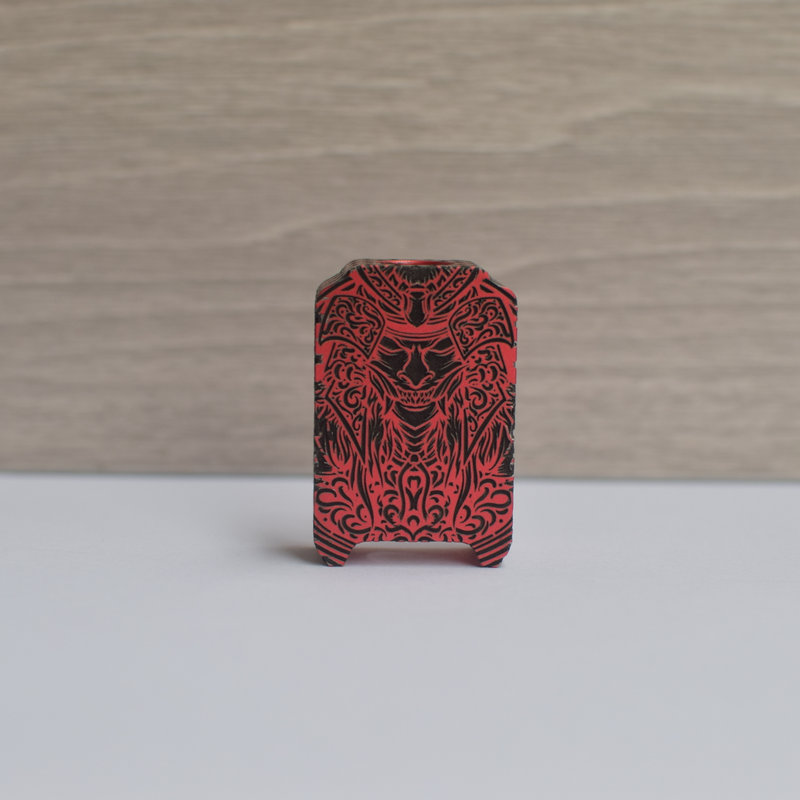 Authentic MK MODS Engraved Boro Tank with Warrior Pattern for SXK BB / Billet AIO Box Mod Kit Aluminum Alloy