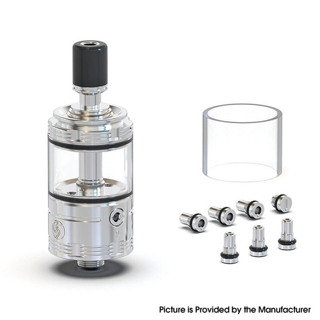 Authentic Auguse ERA V4 MTL RTA Rebuildable Tank Atomizer - Silver, 22mm Diameter