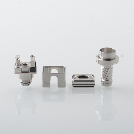 MISSION XV Astra Style RBA Bridge for Billet / Boro Mod - Silver, 316SS, 5 PCS Air Pin 