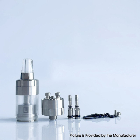 Rekavape BY-KA L Style MTL RTA Atomizer - Silver, 3ml, 1.2, 1.4, 1.7mm, 19mm Diameter