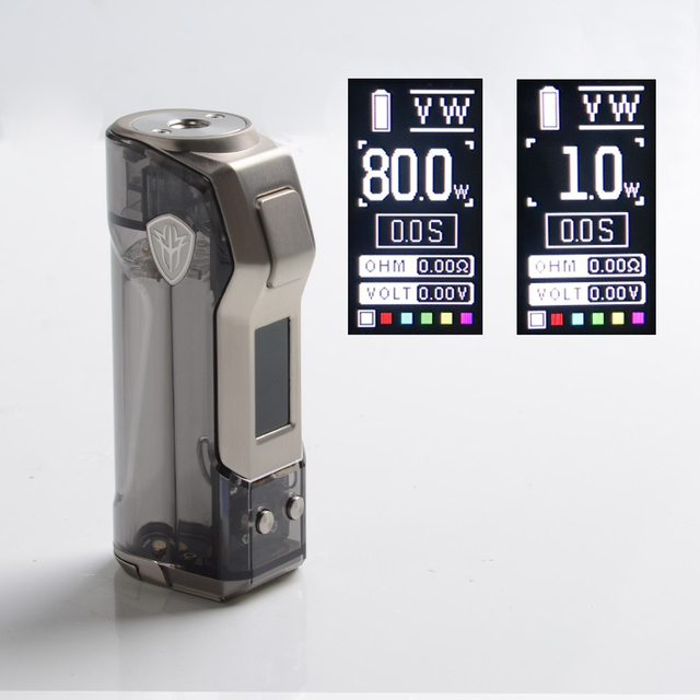 Authentic Rincoe Jellybox Mini 80W Box Mod, 1 x 18650 / 20700 / 21700, VW 1~80W, TC 200~600'F (100~315'C)