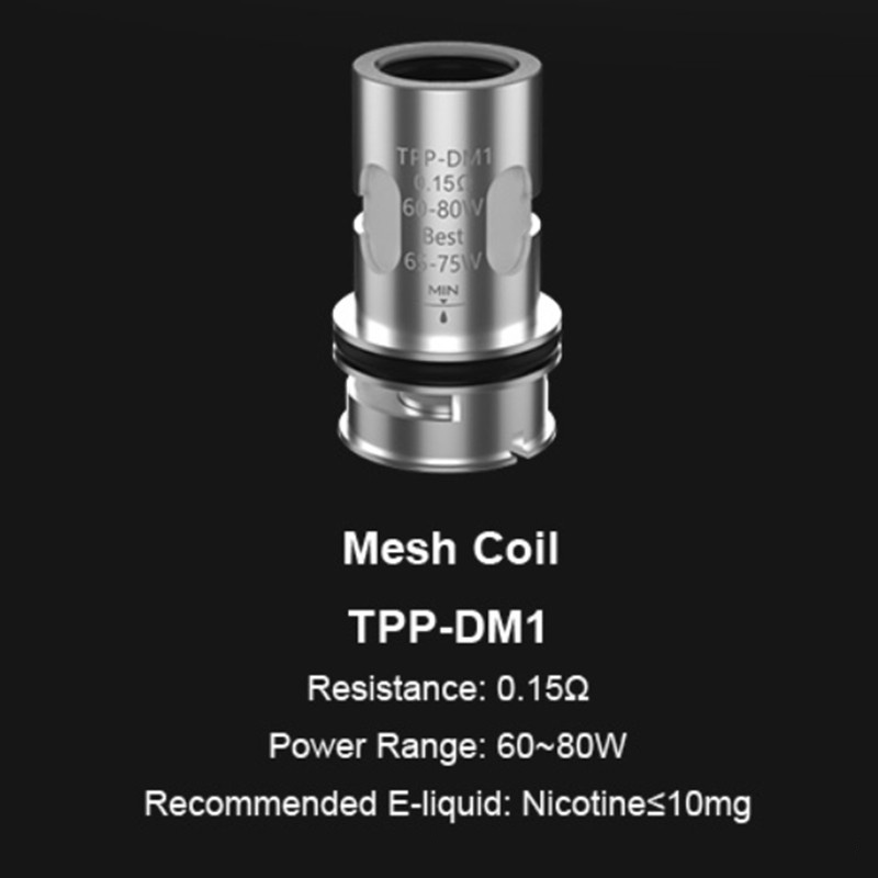 Voopoo TPP Replacement TPP-DM1 Coil for Drag 3 Kit / TPP Tank Atomizer - 0.15ohm (60~80W) (3 PCS)