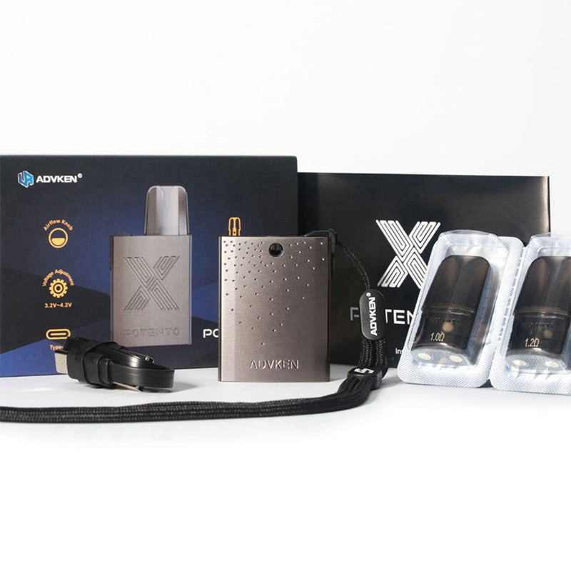 Kit de vapor de vape del sistema de avión x potento x, 950má, 2.5 ml, 1.0ohm / 1.2ohm