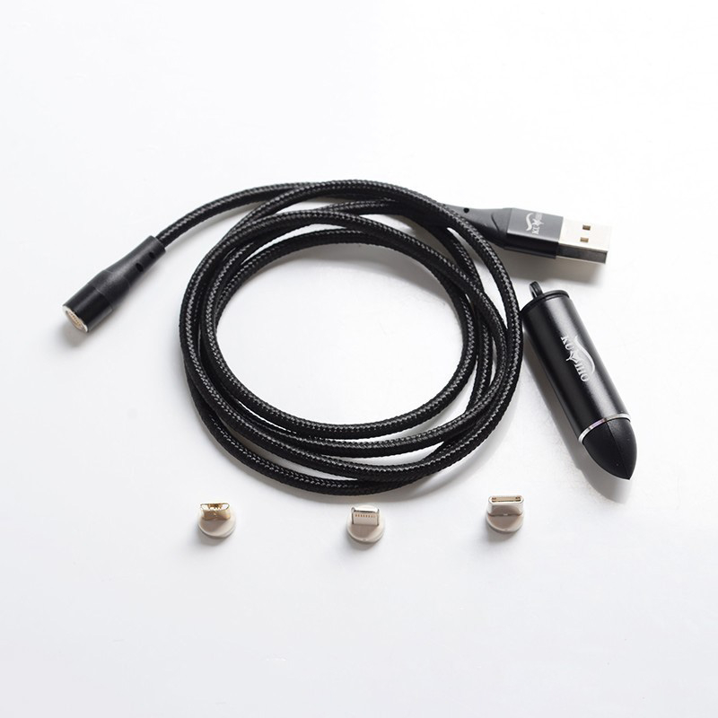 Kumiho K1 V2 3 in 1 Magnetic 3A Braided Fast Charge Sync Cable for for iPhone 12/ Samsung / Huawei / Xiao MI 