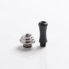 ThunderHead Creations thc tauren mtl RTA交換用長い510ドリップチップw/アダプター - ブラック +シルバー