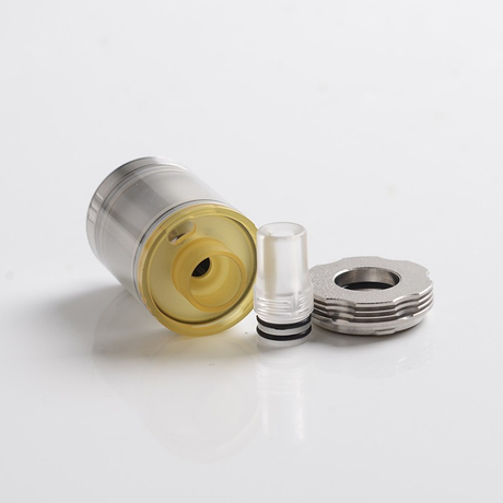 SXK Four One Five 415 Style RTA Ultima Rebuildable Tank Atomizer - Silver, 2.0ml, 316SS, 22 Diameter