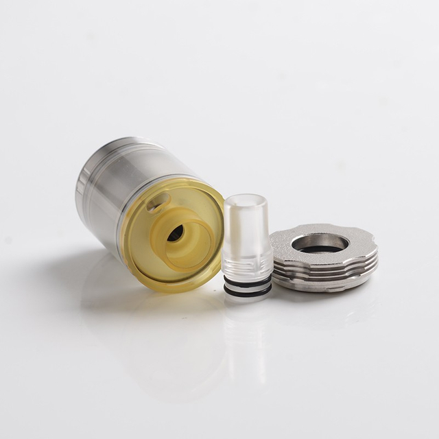 SXK Four One Five 415 Style RTA Ultima Rebuildable Tank Atomizer - Silver, 2.0ml, 316SS, 22 Diameter
