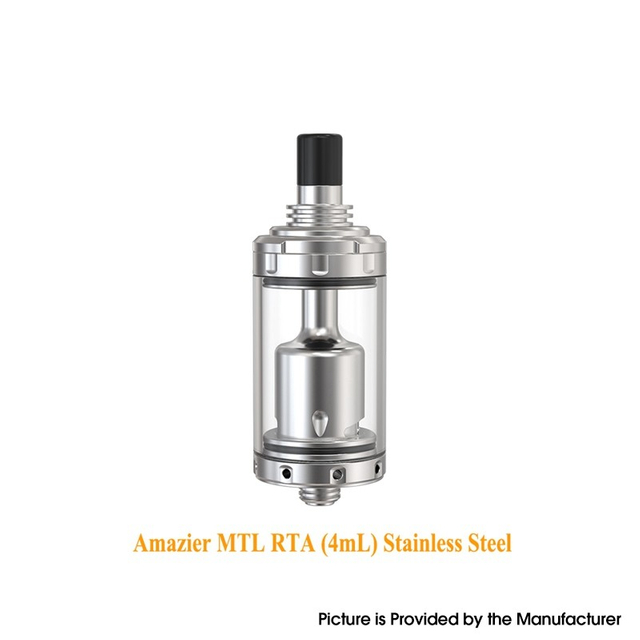 Authentic Ambition Mods Amazier MTL RTA Rebuildable Tank Vape Atomizer 316SS + Glass, 2.0ml/4.0 ml 22mm