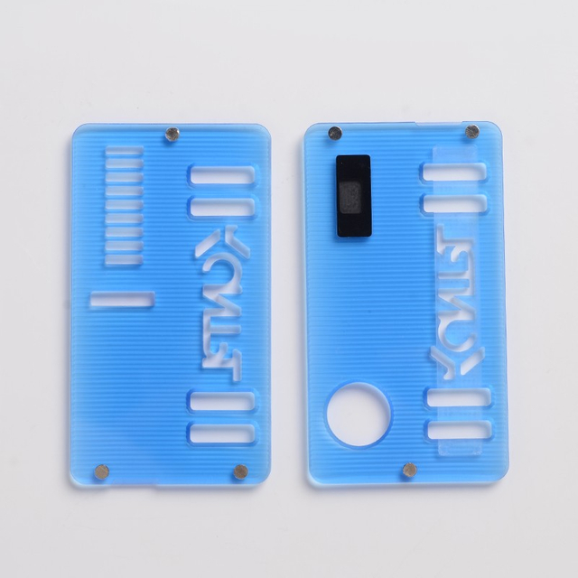 Replacement Front + Back Door Panel Plates w/ Black Button for dotMod dotAIO Vape Pod System, Acrylic (2 PCS)